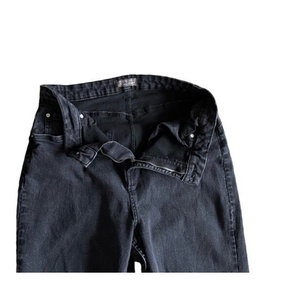Denim Co. Super High Rise Jeans Black Size 14 Tapered Leg Stretch Cotton Blend - Picture 3 of 7